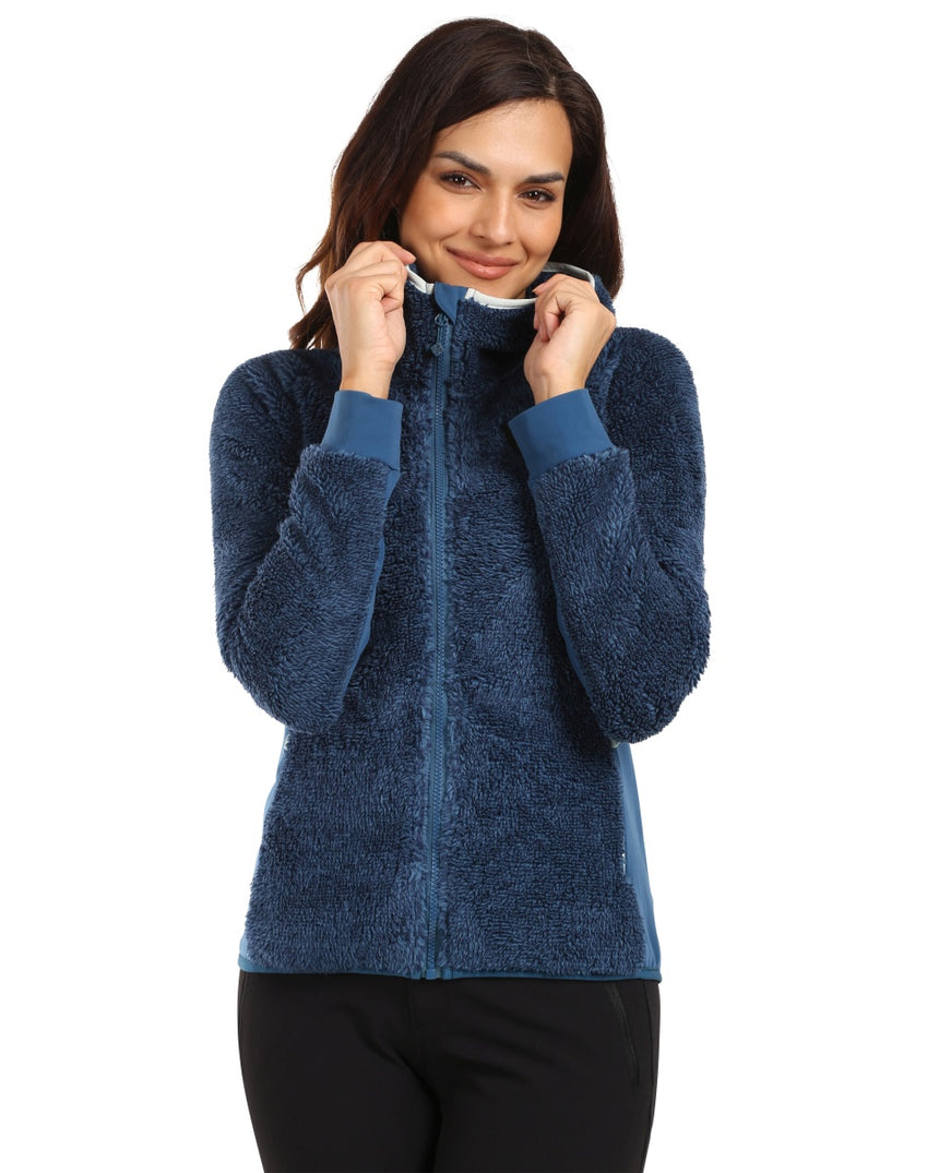 Women's hairy fleece hoodie Kilpi NORKA-W