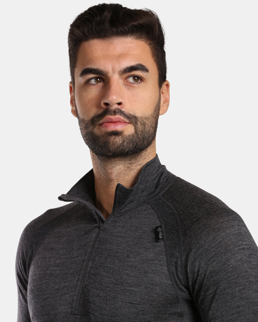 Maglia da uomo in lana merino a maniche lunghe base strato superiore Kilpi JAGER-M