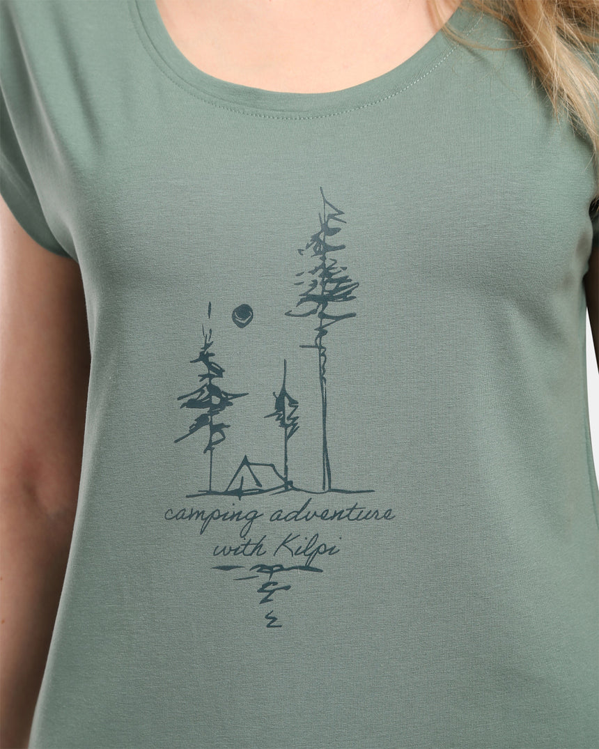 T-shirt da donna in cotone roane w Kilpi ROANE-W