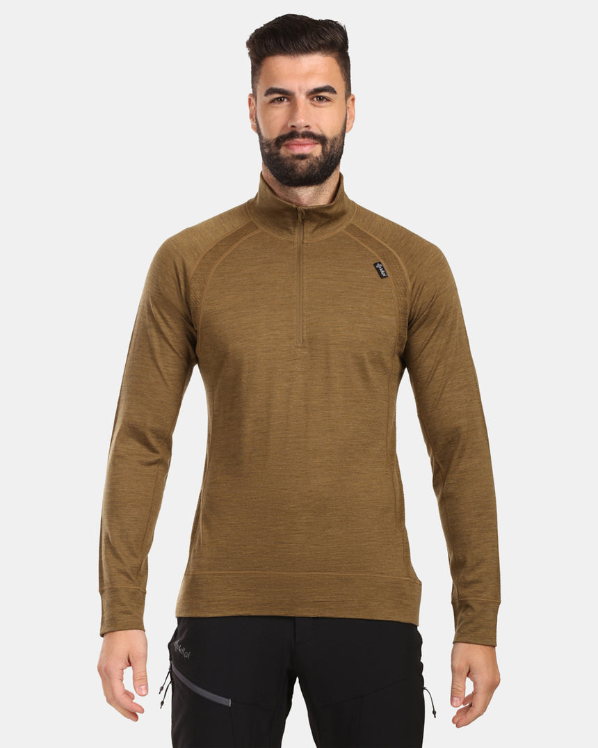 Maglia da uomo in lana merino a maniche lunghe base strato superiore Kilpi JAGER-M