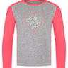 T-shirt da bambina in cotone a maniche lunghe Kilpi SONIER-JG