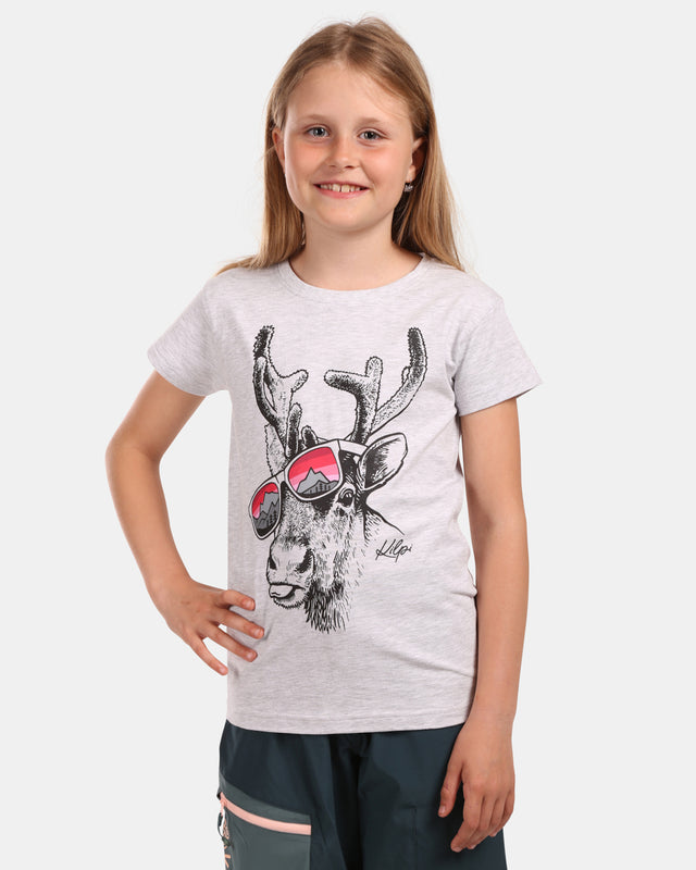 T-shirt in cotone da bambina Kilpi MALGA-JG