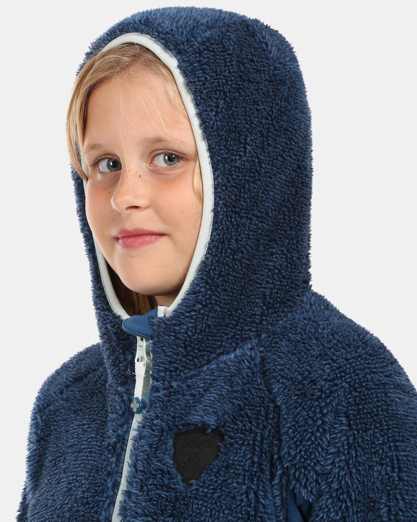 Girl's hairy fleece hoodie Kilpi NORKA-JG
