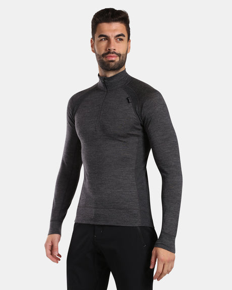 Men's long sleeve merino wool base layer top Kilpi JAGER-M