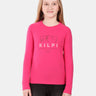 T-shirt da bambina in cotone a maniche lunghe Kilpi VERATI-JG
