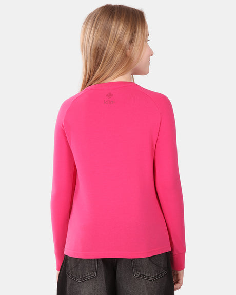 T-shirt da bambina in cotone a maniche lunghe Kilpi VERATI-JG