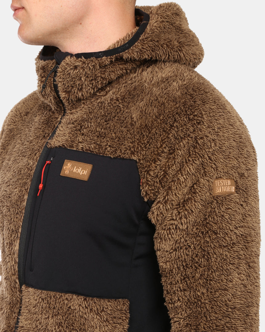 Men's hairy fleece hoodie Kilpi NORKA-M
