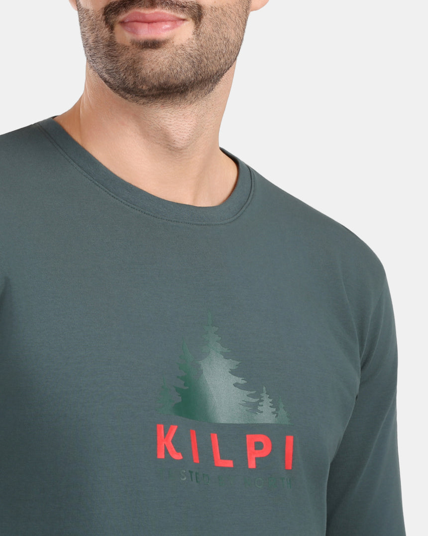 T-shirt da uomo in cotone a maniche lunghe Kilpi BASE-M