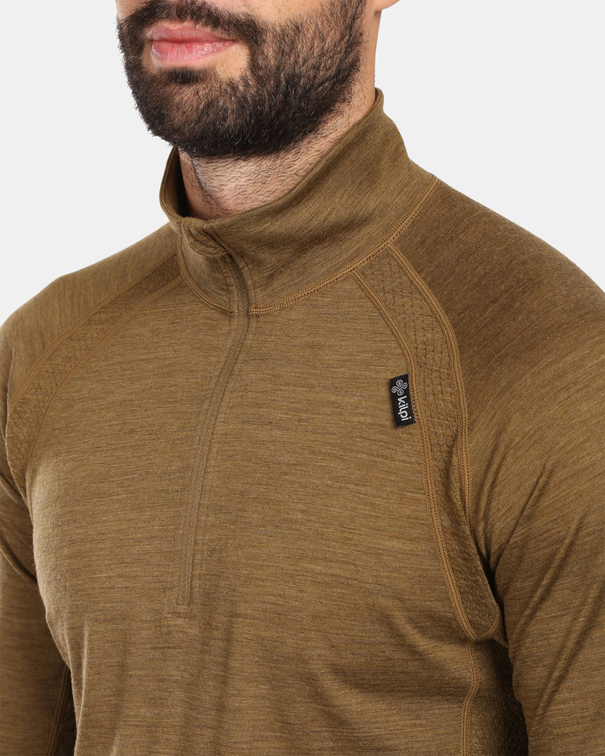 Maglia da uomo in lana merino a maniche lunghe base strato superiore Kilpi JAGER-M