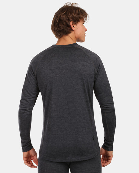 Maglia da uomo in lana merino a maniche lunghe base strato superiore Kilpi MAVORA TOP-M